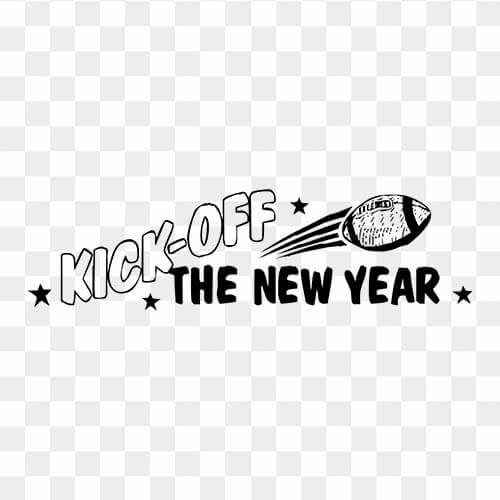 kick off the new year stock png